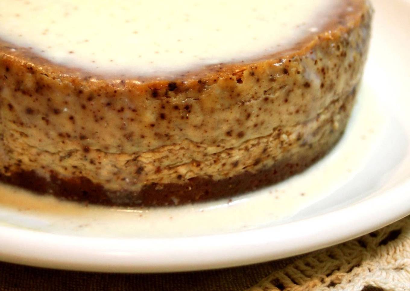 Cinnamon Flavored Chai Latte Cheesecake