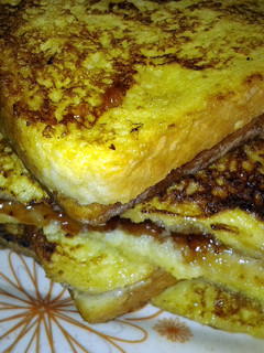 A picture of Strawberry French toast.