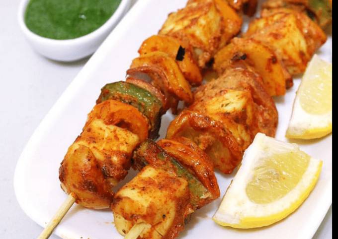 Recipe of Homemade Restaurant-style Paneer Tikka