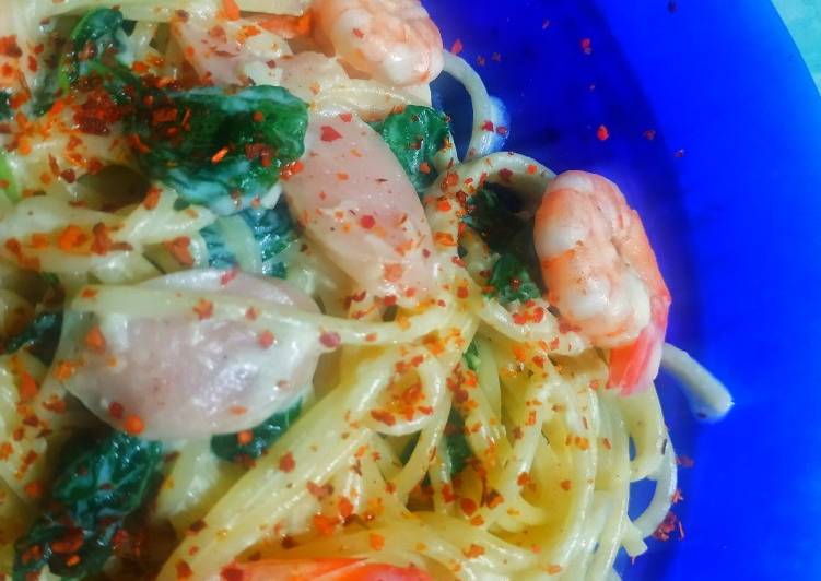 Bumbu meracik Spaghetti Carbonara Simple Enak Sehat yang Sempurna