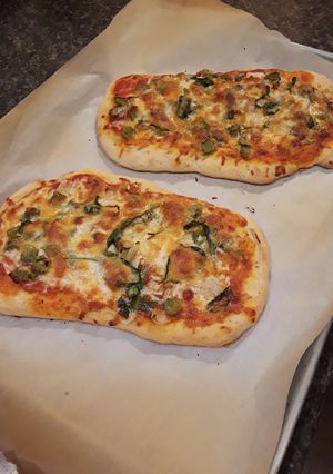 A picture of Homemade Flatbread Pizza Crust.
