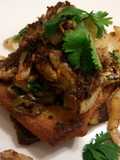 Sardines on fried toast