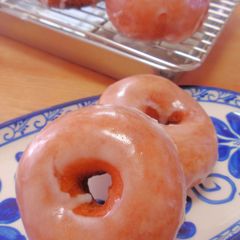 A picture of Soft and Chewy Krispy Kreme-Style Donuts.