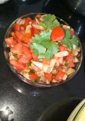 A picture of Kachumber salad.