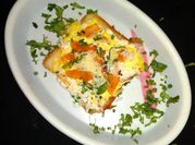 A picture of cheesy omelet bread