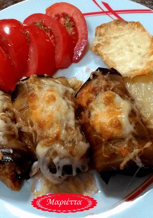 Φωτογραφία της συνταγής @ Ρολάκια μελιτζάνας με κιμά @