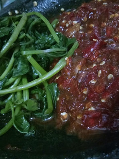Foto resep Daun ubi dan sambal brambang asem
