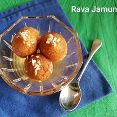 A picture of Rava/ Suji Gulab Jamun.