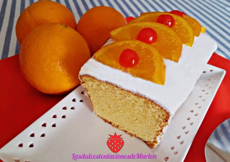 Bizcocho de naranja glaseado