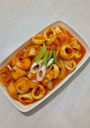 Foto resep Cumi & Udang saus padang