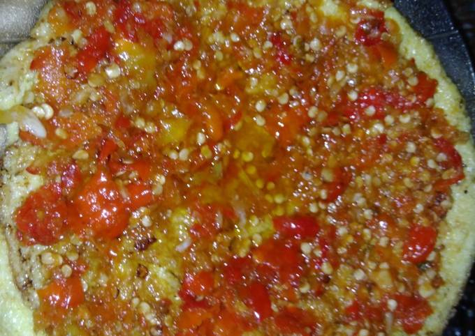 Yuk intip, Resep bikin Telur dadar sambal petir  nikmat