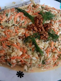 عکسی از دستور سالاد خوشمزه ی کلم و شوید