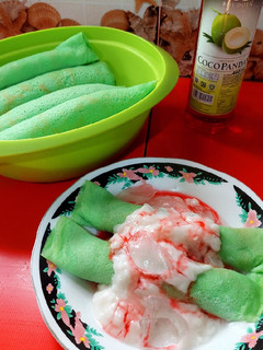 Foto resep Es Pisang Ijo dadar