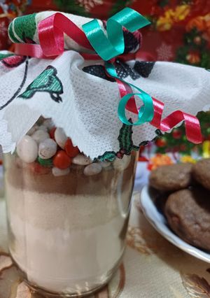 Una foto de Mezcla para preparar galletitas con cacao y confites