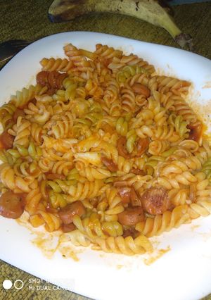 Una foto de Macarrones de colores
