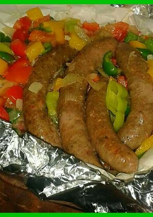 صورة لوصفة ورقة سجق في طاجن فخار في الفرن 🤗