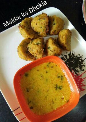 A picture of Corn Dhokla.