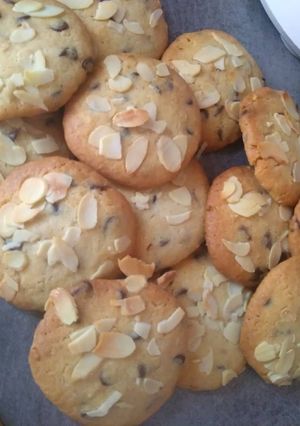 Une photo de Cookie pépite chocolat et amande