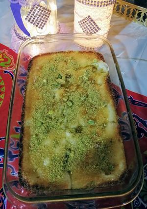 صورة لوصفة بسبوسة القشطة والجبن