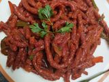 Homemade Aata Noodles with Beetroot