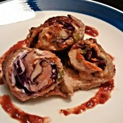 A picture of Hippie Pork Roulades.