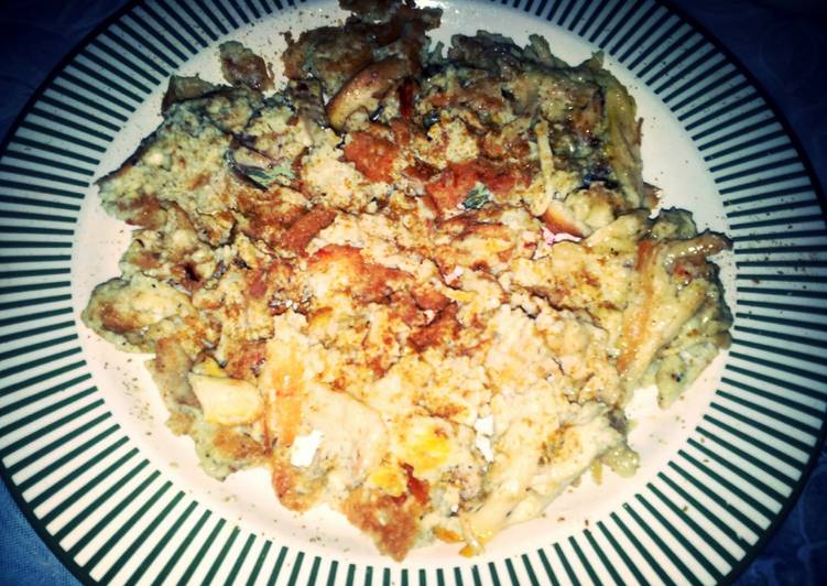 chicken with scrambled eggs