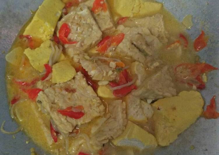 Resep Tahu Tempe Santan Toge Lezat
