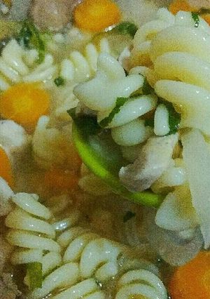 Foto resep Sop makaroni ayam