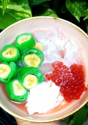 Foto resep Es pisang ijo kilat