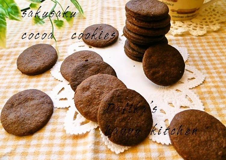 Steps to Prepare Perfect Crispy Cocoa Cookies