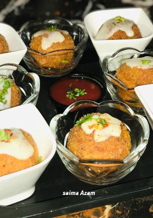 A picture of Chicken potato cheese balls💞چکن پٹاٹو چیز بال💞.