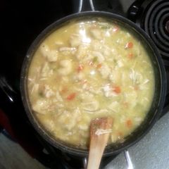 Quick chicken and dumplings A picture of Quick chicken and dumplings.