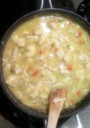 A picture of Quick chicken and dumplings.
