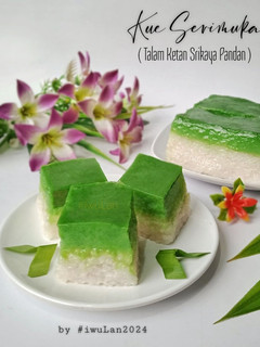 Foto resep Kue Serimuka (Talam Ketan Srikaya Pandan)