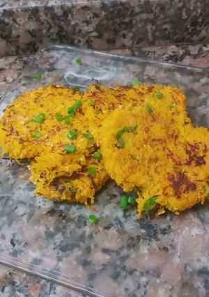 Una foto de Rostis de zapallo