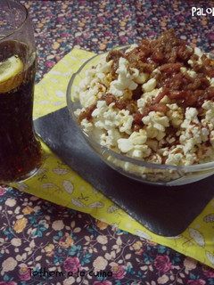Una foto de Palomitas con bacon y caramelo
