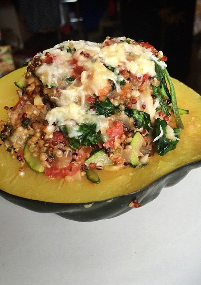 A picture of Stuffed Acorn Squash.
