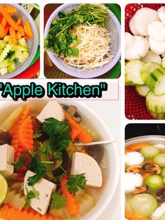 Hình của món Nui nấu rau củ.