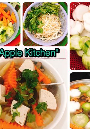 Hình của món Nui nấu rau củ.