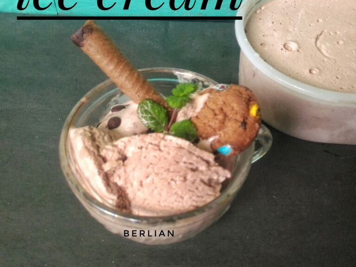 Standar Resep termudah buat Chocolate ice cream dijamin sempurna