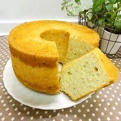A picture of No Oil or Baking Powder Used! Sublime Banana Chiffon Cake.