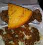 Easy Steps Prepare Recipes Homemade mashed potatoes w/ brown gravy hamburgers &amp; cornbread! the Delicious Really Delicious.