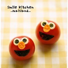 A picture of Mini Elmos from Cherry Tomatoes.