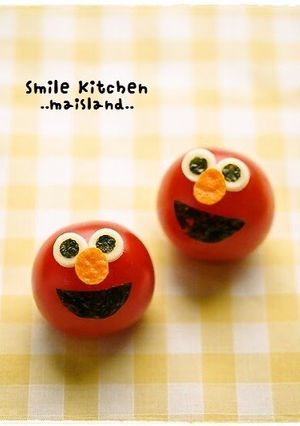 A picture of Mini Elmos from Cherry Tomatoes.