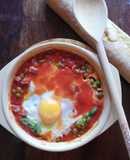 Huevos al plato o a la flamenca, en 4 minutos en microondas