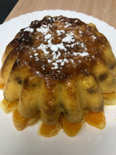 Una foto de 167. Flan pastelero al horno con frutas (postre)