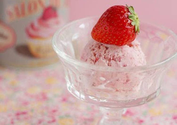 Spring Colored Strawberry and Condensed Milk Ice Cream Recipe by ...