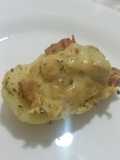 Batata recheada com frango e bacon