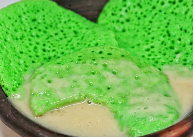 Resep Serabi Pandan Kuah Kinca Oleh Puput Palipuring Tyas Cookpad