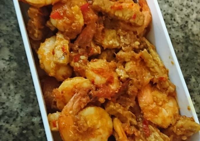 Udang tempe balado ekonomis